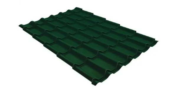 Металлочерепица классик GL 0,5 Velur20 RAL 6005 зеленый мох купить в Сибае