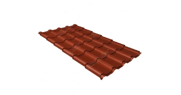 Металлочерепица камея 0,5 Satin RAL 8004 терракота купить в Сибае