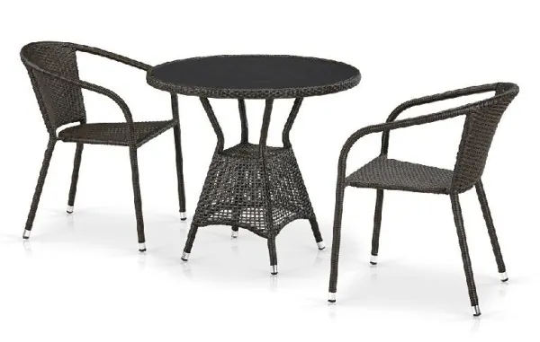 Комплект плетеной мебели AFINA из иск. ротанга T707ANS/Y137C-W53 Brown 2Pcs купить в Сибае