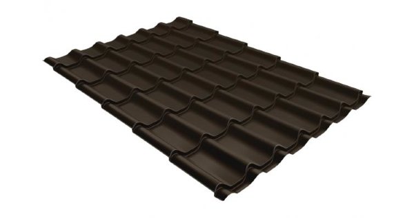 Металлочерепица классик 0,5 Satin RR 32 темно-коричневый купить в Сибае
