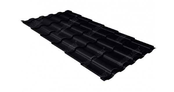 Металлочерепица кредо 0,45 Drap RAL 9005 черный купить в Сибае