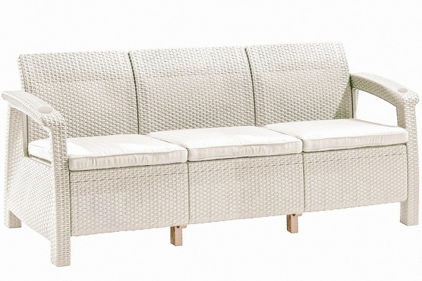 Трёхместный диван  Yalta Sofa 3 Seat белый купить в Сибае