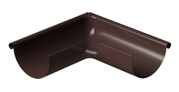 Угол внешний 90° D125 Döcke STAL PREMIUM Шоколад, (RAL 8019) купить в Сибае