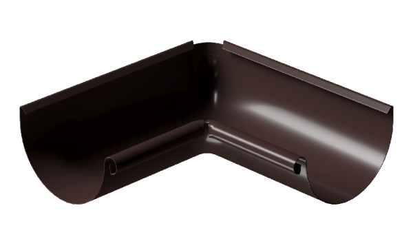 Угол внутренний 90° D125 Döcke STAL PREMIUM Шоколад, (RAL 8019) купить в Сибае