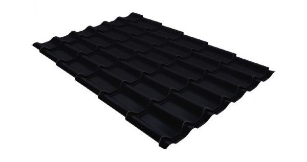 Металлочерепица классик GL 0,5 Velur20 RAL 9005 черный купить в Сибае