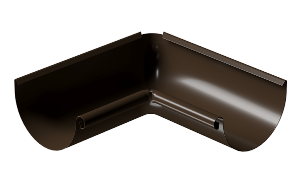 Угол внутренний 90° D125 Döcke STAL PREMIUM Каштан, (RAL 8017) купить в Сибае