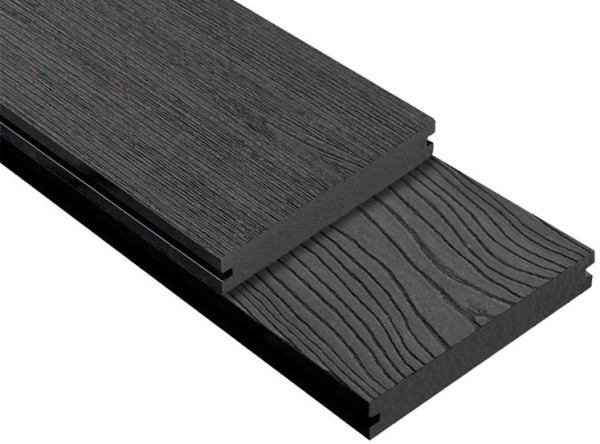 Террасная доска ДПК Outdoor 3D полнотелая STORM/OCEAN BLACK черная купить в Сибае