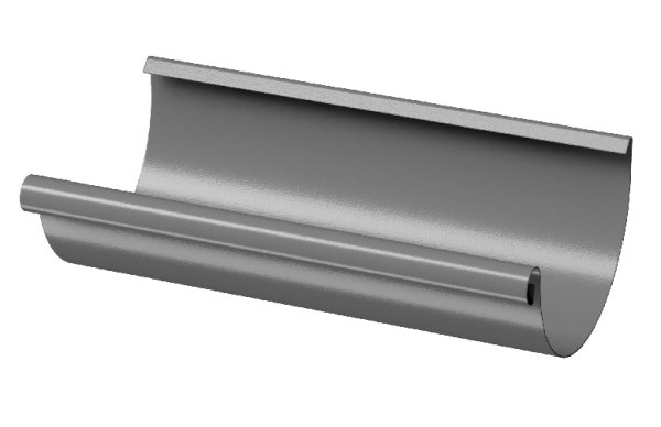 Желоб полукруглый D125 3 м Döcke STAL PREMIUM Графит, (RAL 7024) купить в Сибае