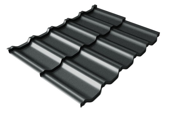 Металлочерепица модульная Квинта Uno Grand Line c 3D резом 0,5 GreenСoat Pural Matt RR2Н3 (RAL 7016 антрацитово-серый) купить в Сибае