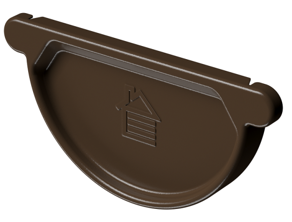 Заглушка желоба D125 Döcke STAL PREMIUM Каштан, (RAL 8017) купить в Сибае