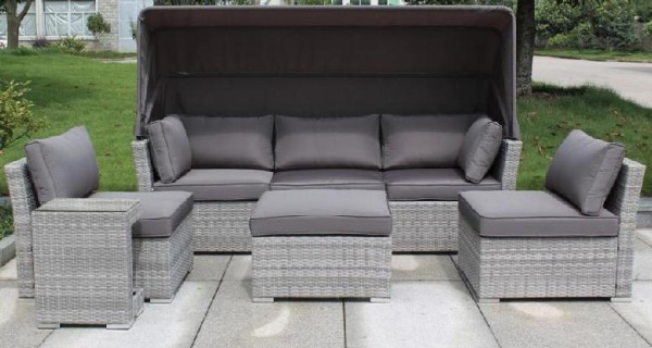 Диван-Трансформер AFINA плетеный из иск. ротанга AFM-320G Grey купить в Сибае