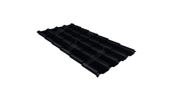 Металлочерепица камея 0,45 Drap RAL 9005 черный купить в Сибае