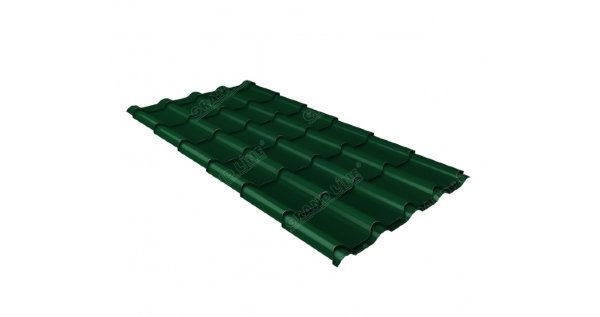 Металлочерепица камея 0,45 Drap RAL 6005 зеленый мох купить в Сибае