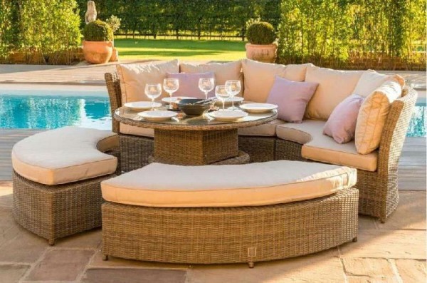 Диван-Трансформер AFINA плетеный из иск. ротанга со столом AFM-350B Beige купить в Сибае