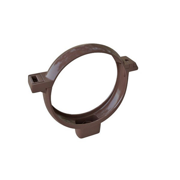 Водосток Альта-Профиль ПВХ – Хомут трубы (коричневый) купить в Сибае