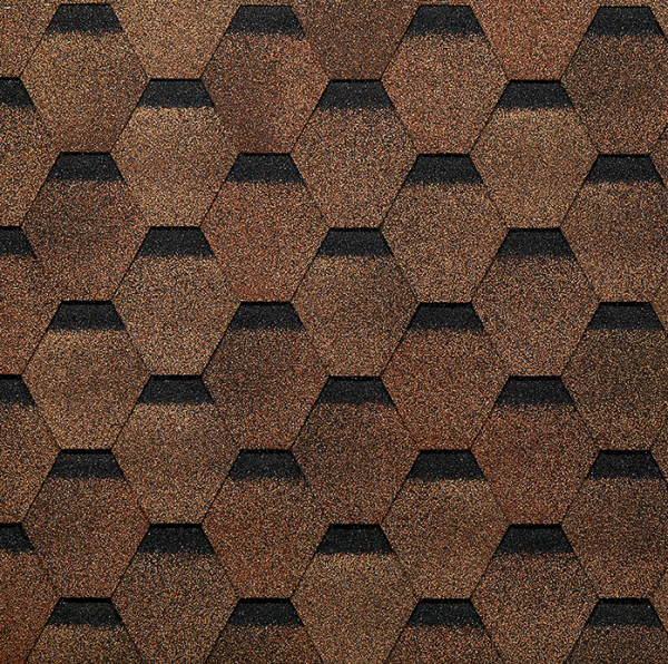 Гибкая черепица EURASIA Docke, Коллекция ШЕСТИГРАННИК Светло-коричневый купить в Сибае