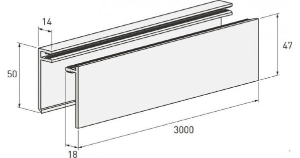 Планка финишная белая купить в Сибае