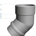 Колено 45˚ Docke Lux ПВХ Пломбир купить в Сибае