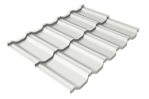 Металлочерепица модульная Квинта Uno Grand Line c 3D резом 0,5 Satin RAL 9003 сигнальный белый купить в Сибае