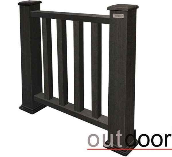 Ограждение из ДПК Outdoor Классик 3D STORM чёрный купить в Сибае