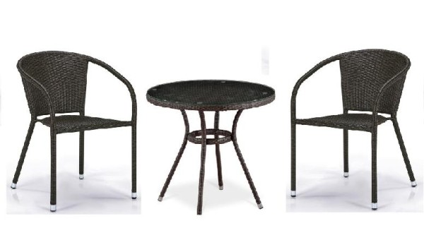 Комплект плетеной мебели AFINA из иск. ротанга Асоль-7 T282ANT/Y137C-W53 Brown 2Pcs купить в Сибае