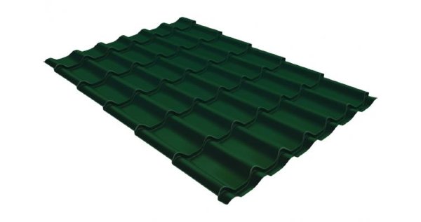 Металлочерепица модерн 0,45 PE RAL 6005 зеленый мох купить в Сибае