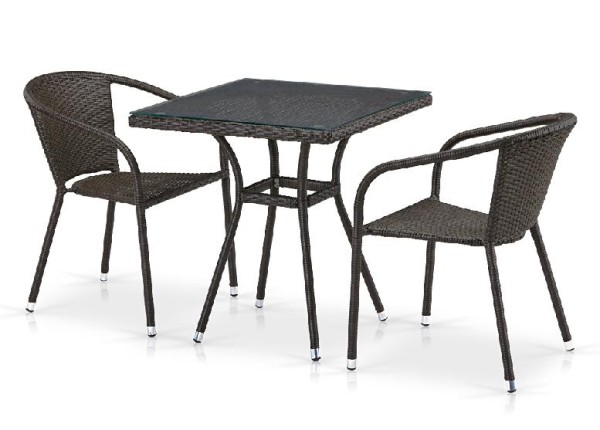 Комплект плетеной мебели AFINA из иск. ротанга T282BNT/Y137C-W53 Brown 2Pcs купить в Сибае
