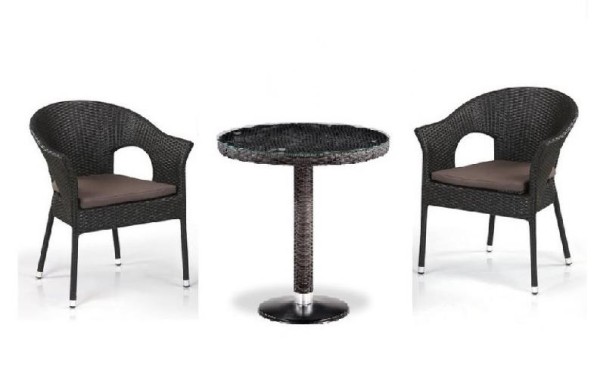 Комплект плетеной мебели AFINA из иск. ротанга T601/Y79A-W53 Brown 2Pcs купить в Сибае