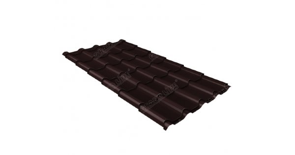 Металлочерепица камея 0,5 Satin RAL 8017 шоколад купить в Сибае