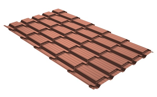 Металлочерепица GL квадро профи 0,5 Quarzit Cuprum Steel купить в Сибае