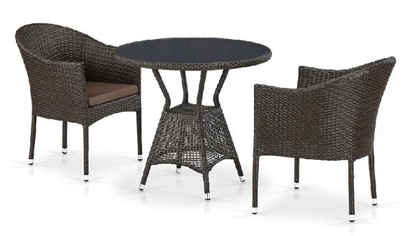 Комплект плетеной мебели AFINA из иск. ротанга T707ANS/Y350-W53 Brown 2Pcs купить в Сибае