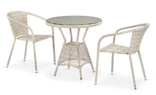 Комплект плетеной мебели AFINA из иск. ротанга T705ANT/Y137C-W85 Latte 2Pcs купить в Сибае