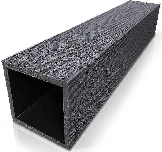 Столб ДПК 3D GardenParkett фактура дерева Графит купить в Сибае