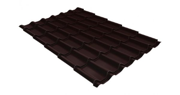 Металлочерепица классик 0,5 Satin RAL 8017 шоколад купить в Сибае