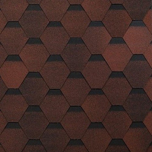 Гибкая черепица Shinglas, коллекция Оптима – Красный купить в Сибае