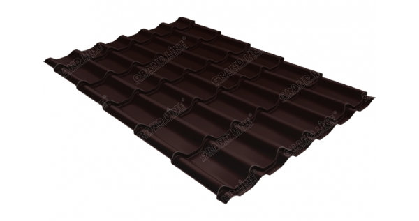Металлочерепица классик GL 0,5 Quarzit RAL 8017 шоколад Metallic купить в Сибае