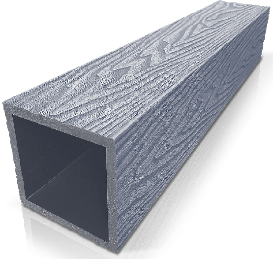 Столб ДПК 3D GardenParkett фактура дерева Серый купить в Сибае