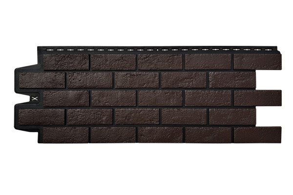 ФП Grand Line состаренный кирпич премиум Шоколадный (шов RAL 9005) купить в Сибае