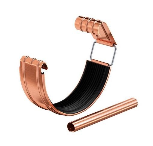 Водосток Aquasistem, система 125x90 - Соединитель желоба с уплотнителем медный купить в Сибае