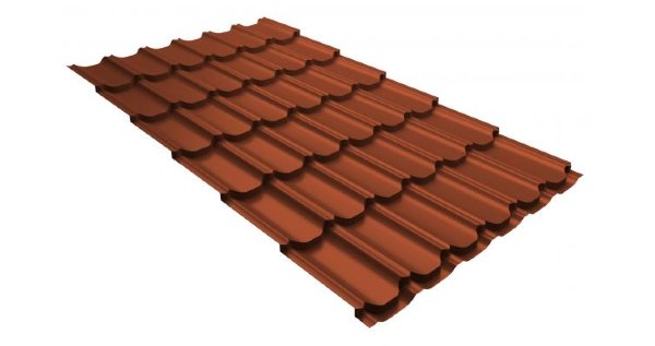 Металлочерепица квинта плюс 0,5 GreenCoat Pural RR 750 кирпично-красный (RAL 8004 терракота) купить в Сибае