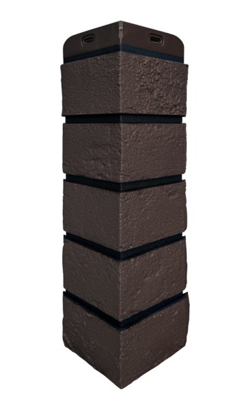 Угол Grand Line состаренный кирпич премиум Шоколадный (шов RAL 9005) купить в Сибае