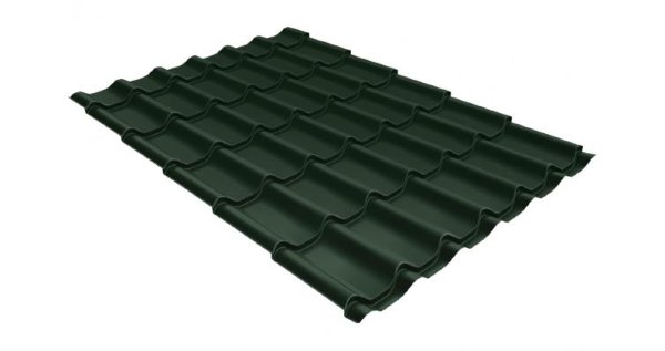 Металлочерепица классик 0,5 Satin RR 11 темно-зеленый купить в Сибае