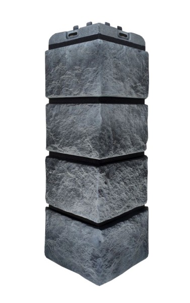 Угол наружный Grand Line Колотый Камень Антрацит, Шов чёрный купить в Сибае